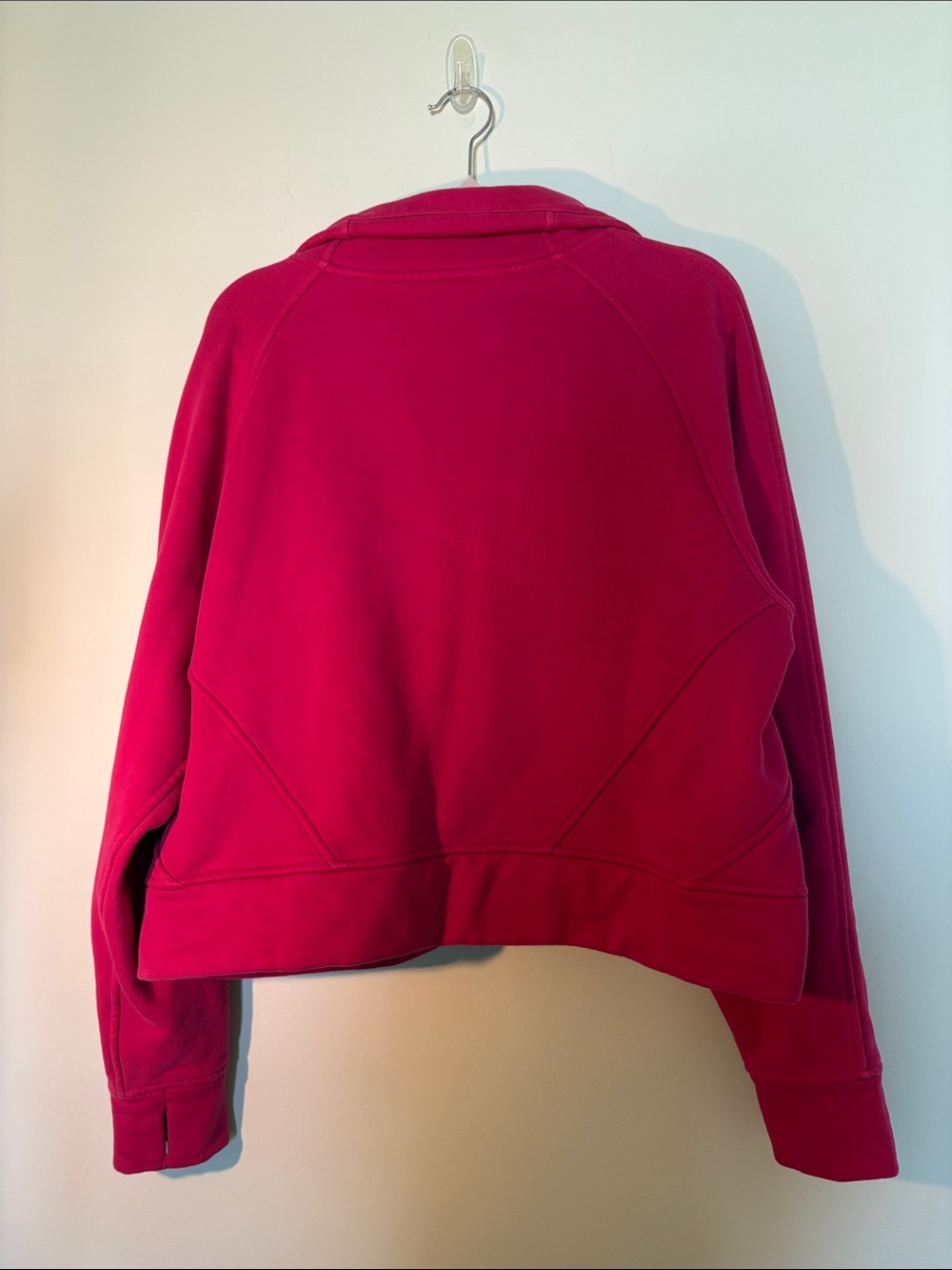 Women's Half-Zip Pullover Sweatshirt - Raspberry Pink - Picture 4 of 4